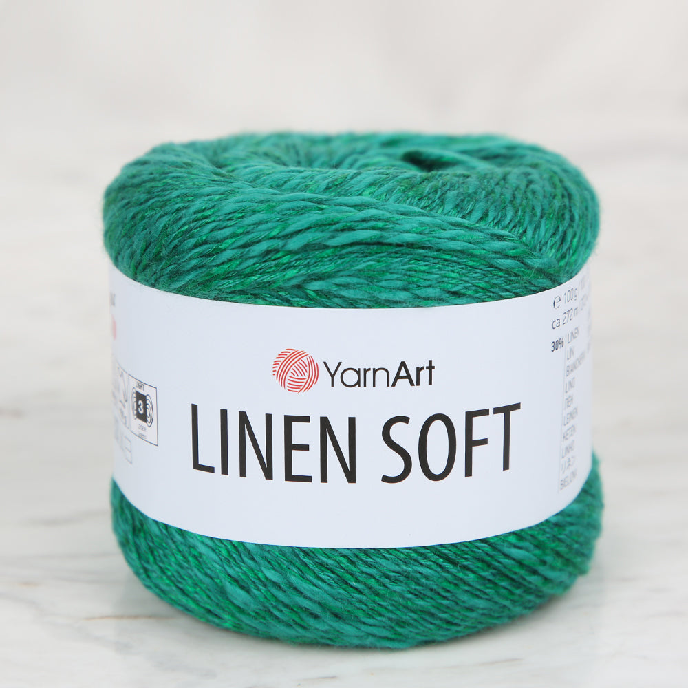 YarnArt Linen Soft Yeşil El Örgü İpi - 7315